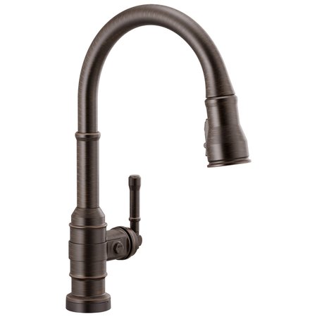 Single Handle Pull-Down Kitchen Faucet With Touch2O Technology -  DELTA, 9190T-RB-DST